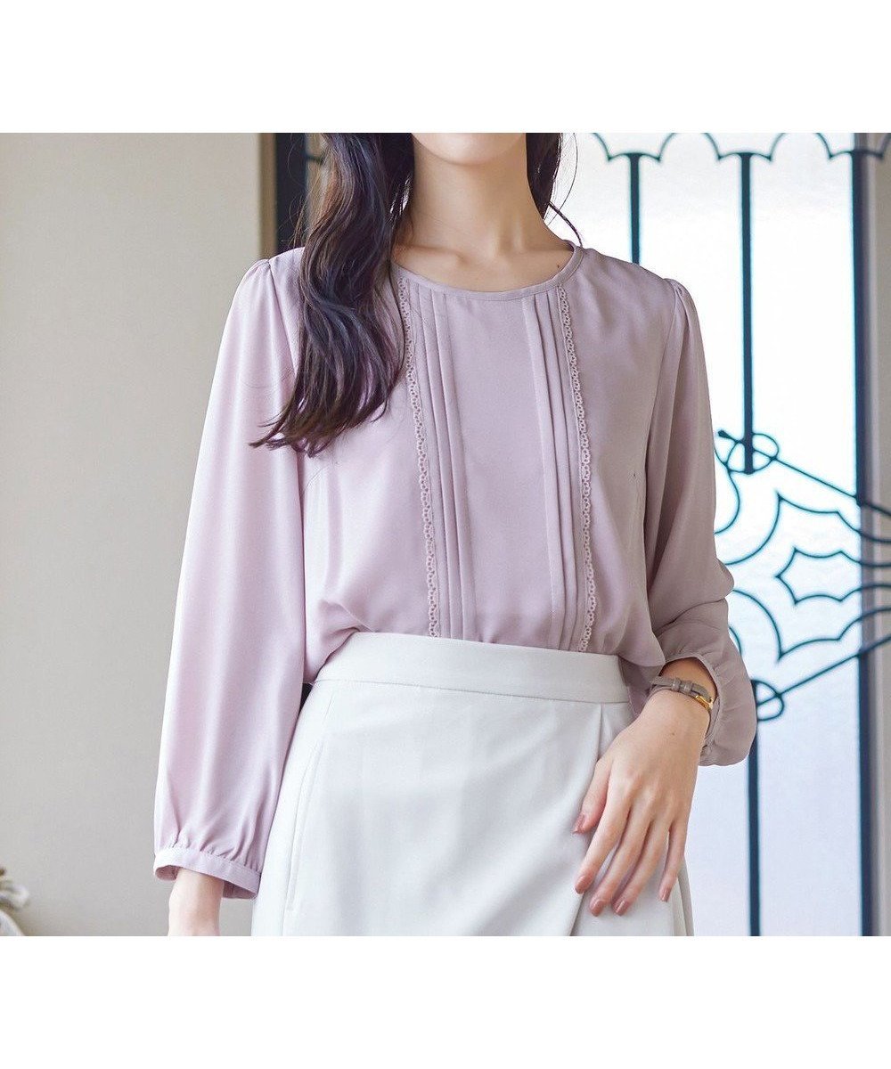 【ティアクラッセ/Tiaclasse】の【洗える】ピンタックレースブラウス 人気、トレンドファッション・服の通販 founy(ファニー) 　ファッション　Fashion　レディースファッション　WOMEN　トップス・カットソー　Tops/Tshirt　シャツ/ブラウス　Shirts/Blouses　おすすめ　Recommend　インナー　Inner　スーツ　Suit　チュニック　Tunic　フレア　Flare　ラウンド　Round　レース　Race　エレガント 上品　Elegant　再入荷　Restock/Back In Stock/Re Arrival　夏　Summer　NEW・新作・新着・新入荷　New Arrivals　春　Spring　S/S・春夏　Ss・Spring/Summer　洗える　Washable　ビジネス 仕事 通勤　Business　 other-1|ID: prp329100004282809 ipo3291000000031973446