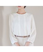 【ティアクラッセ/Tiaclasse】の【洗える】ピンタックレースブラウス オフホワイト|ID: prp329100004282809 ipo3291000000031973449