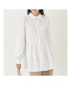 【アースミュージックアンドエコロジー/earth music&ecology】のリボン付き切り替えギャザーシャツチュニック Off White|ID: prp329100004282878 ipo3291000000029736804