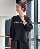【アンフィーロ 自由区/UNFILO】の【洗える】スウェットライクロゴニット チャコール|ID: prp329100004282910 ipo3291000000031941235
