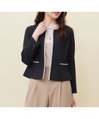 【エニィ スィス/any SiS】の【洗える】バイカラードビー ジャケット 人気、トレンドファッション・服の通販 founy(ファニー) ファッション Fashion レディースファッション Fashion for Women アウター Coat / Outerwear Collection レディースジャケット・軽アウター Jackets ノーカラージャケット / シンプル上品コーデ Collarless Jackets ジャケット Jacket, Outerwear ストレッチ Stretch, Stretchy Fabric スリット Slit, Slit Detail バランス Balance, Style Balance ペプラム Peplum, Flared Hem ポケット Pocket, Pocket Detail 再入荷 Restock / Back in Stock 夏 Summer 春 Spring S/S・春夏 SS, Spring/Summer, Warm Season 洗える Machine Washable thumbnail ネイビー|ID: prp329100004282960 ipo3291000000032709182