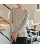 【ティアクラッセ/Tiaclasse】の【洗える】袖パールポンチフレアトップス グレージュ|ID: prp329100004283223 ipo3291000000031837841
