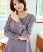【ティアクラッセ/Tiaclasse】の【洗える】袖パールポンチフレアトップス ラベンダー|ID: prp329100004283223 ipo3291000000031837843