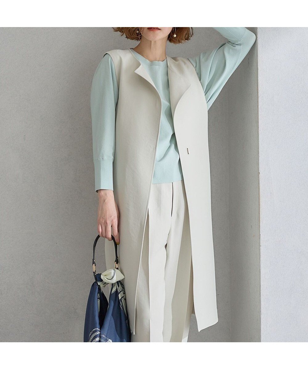 【23区/NIJYUSANKU】のハイカウントライトクロス ジレ インテリア・キッズ・メンズ・レディースファッション・服の通販 founy(ファニー) 　ファッション　Fashion　レディースファッション　WOMEN　アウター　Coat Outerwear　ジャケット　Jackets　春　Spring　シンプル　Simple　ジャケット　Jacket　スリット　Slit　セットアップ　Set Up　トレンド　Trend　S/S・春夏　Ss・Spring/Summer　再入荷　Restock/Back In Stock/Re Arrival　おすすめ　Recommend　夏　Summer　2024年　2024　2024春夏・S/S　Ss,Spring/Summer,2024　エレガント 上品　Elegant　ベージュ系|ID: prp329100004283501 ipo3291000000031992184