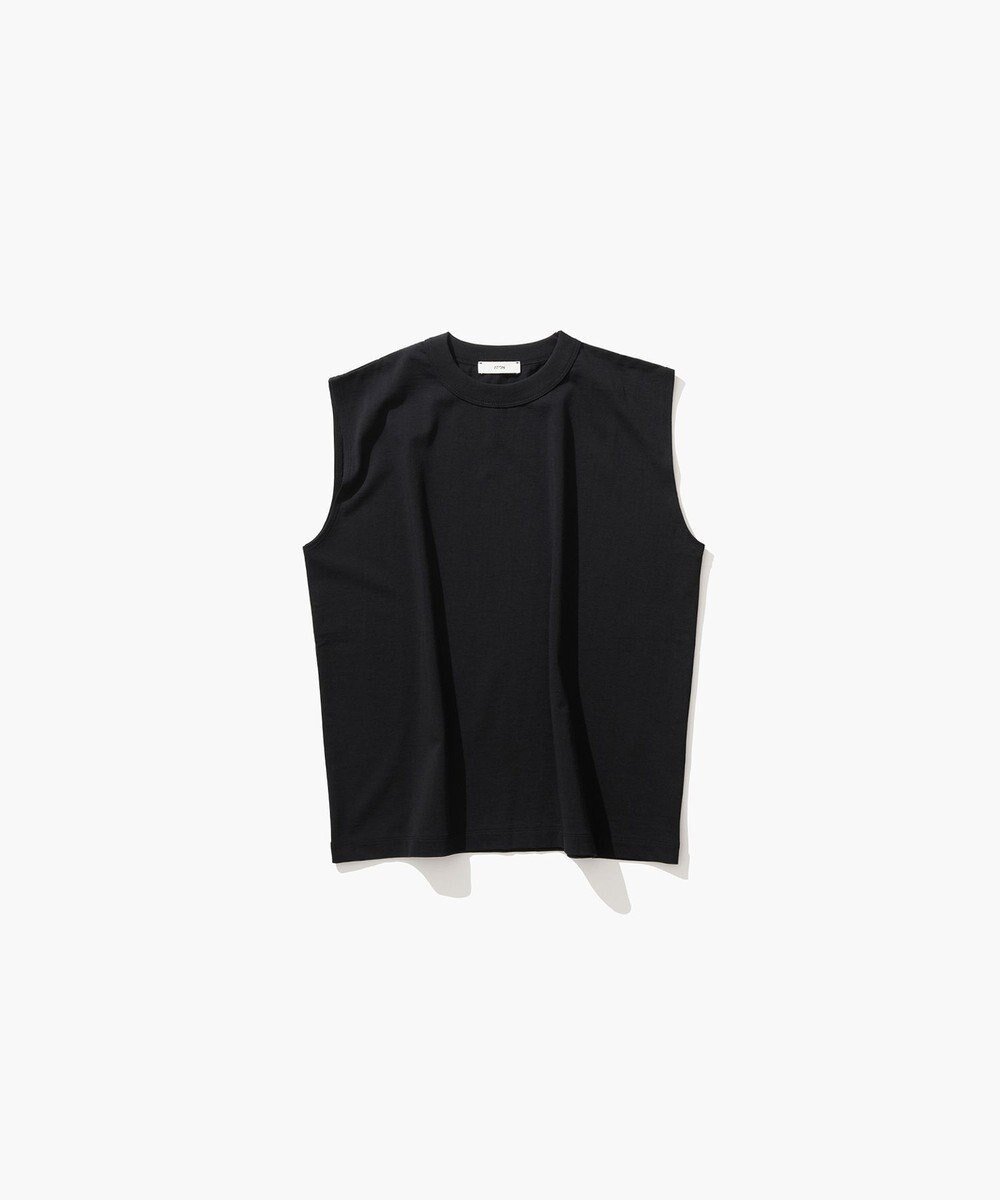 【エイトン/ATON】のDRY COTTON JERSEY ノースリーブプルオーバー インテリア・キッズ・メンズ・レディースファッション・服の通販 founy(ファニー) 　ファッション　Fashion　レディースファッション　WOMEN　トップス・カットソー　Tops/Tshirt　キャミソール / ノースリーブ　No Sleeves　シャツ/ブラウス　Shirts/Blouses　ロング / Tシャツ　T-Shirts　プルオーバー　Pullover　カットソー　Cut and Sewn　S/S・春夏　Ss・Spring/Summer　カットオフ　Cut Off　カットソー　Cut And Sew　ジャージ　Jersey　タンク　Tank　ノースリーブ　No Sleeve　モックネック　Mock Neck　吸水　Water Absorption　夏　Summer　定番　Standard　春　Spring　BLACK|ID: prp329100004283704 ipo3291000000029740758