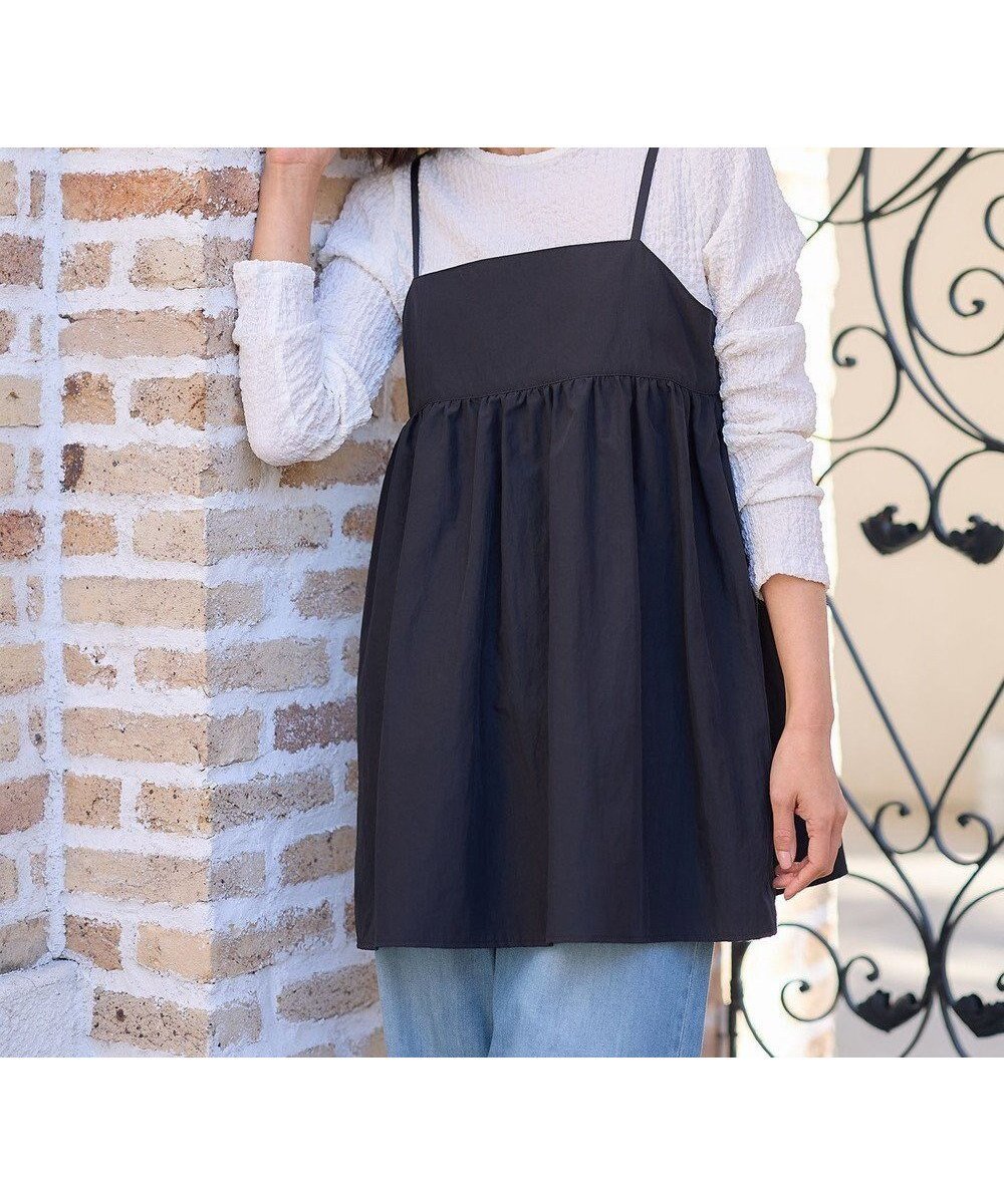 【エニー/ANY】の【セットアイテム】キャミソール×プルオーバーセット インテリア・キッズ・メンズ・レディースファッション・服の通販 founy(ファニー) ファッション Fashion レディースファッション Fashion for Women トップス・カットソー Cut & Sew Tops キャミソール&ノースリーブ Camisoles & Sleeveless Tops カジュアルプルオーバー・ニットトップス Pullovers & Knit Tops / Casual Pullovers カットソー Cut and Sewn Top キャミソール Camisole, Spaghetti Strap Top ギャザー Gathered, Ruffled デニム Denim, Jeans Material フェミニン Feminine, Girly フレア Flare, Flared 夏 Summer 春 Spring S/S・春夏 SS, Spring/Summer, Warm Season ブラック|ID: prp329100004284193 ipo3291000000034289019