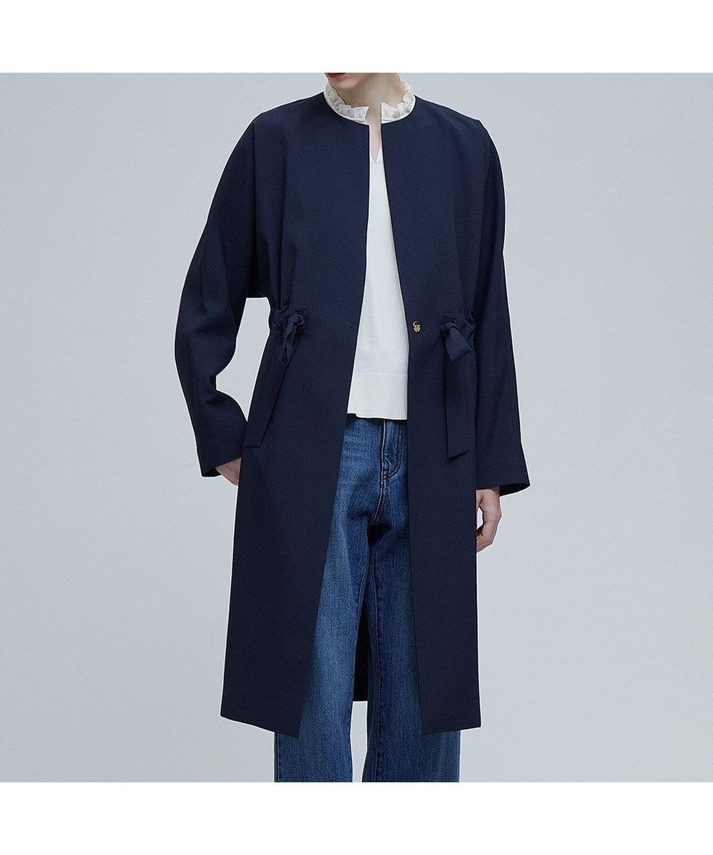 【ベイジ,/BEIGE,】のMARIE / ノーカラーコート インテリア・キッズ・メンズ・レディースファッション・服の通販 founy(ファニー) 　ファッション　Fashion　レディースファッション　WOMEN　アウター　Coat Outerwear　コート　Coats　ジャケット　Jackets　エレガント 上品　Elegant　オケージョン　Occasion　ジャケット　Jacket　リラックス　Relax　ビジネス 仕事 通勤　Business　夏　Summer　春　Spring　S/S・春夏　Ss・Spring/Summer　軽量　Lightweight　Navy|ID: prp329100004284717 ipo3291000000031975223