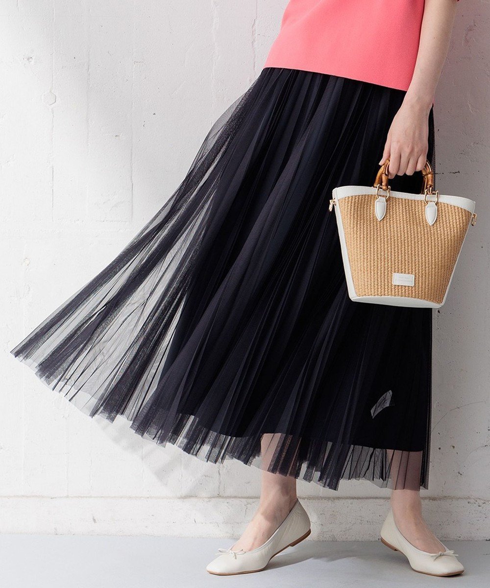 【23区/NIJYUSANKU】の【洗える】チュール プリーツ スカート インテリア・キッズ・メンズ・レディースファッション・服の通販 founy(ファニー) ファッション Fashion レディースファッション Fashion for Women スカート Skirts プリーツスカート / 上品フェミニンスタイル Pleated Skirts エアリー Airy Texture エレガント 上品 Elegant 春 Spring 洗える Machine Washable チュール Tulip, Tulip Motif デニム Denim, Jeans Material トレンド Trend, Trending Now プリーツ Pleats, Pleated ベーシック Basic, Essential ペチコート Petticoat, Underskirt ボトム Bottoms, Lower Wear 無地 Plain, Solid Color S/S・春夏 SS, Spring/Summer, Warm Season おすすめ Recommended / Our Picks 夏 Summer セレモニー Ceremony ネイビー系|ID: prp329100004285493 ipo3291000000033713133