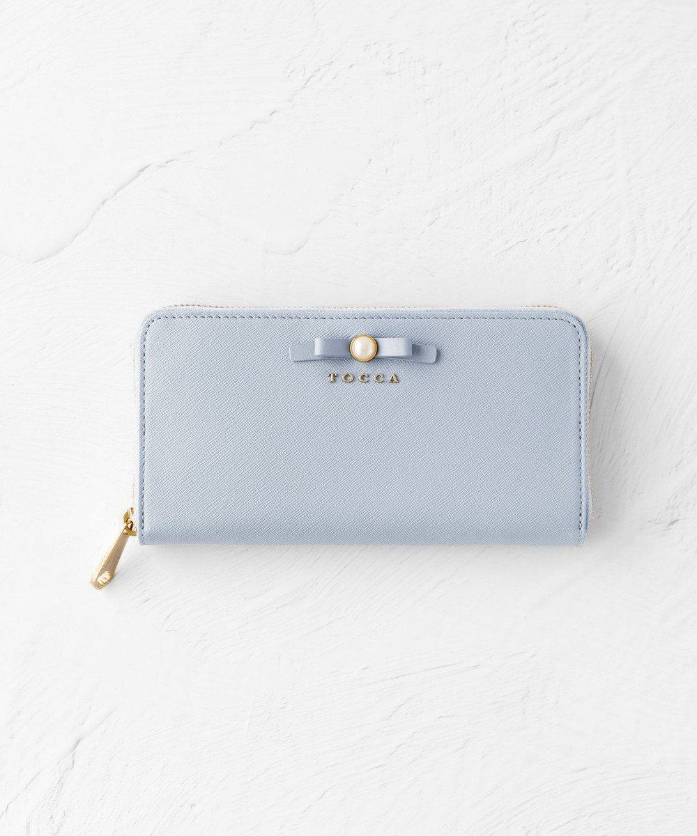 【トッカ/TOCCA】のPEARL KNOT LONGWALLET 長財布 インテリア・キッズ・メンズ・レディースファッション・服の通販 founy(ファニー) 　ファッション　Fashion　レディースファッション　Ladies' Fashion Online　財布　Wallets　2024年　2024　2024春夏・S/S　Ss,Spring/Summer,2024　おすすめ　Recommend　エレガント 上品　Elegant　パール　Pearl　ポケット　Pocket　メタル　Metal　モチーフ　Motif　リボン　Ribbon　リュクス　Luxe　ロマンティック　Romantic　夏　Summer　S/S・春夏　Ss・Spring/Summer　財布　Wallet　ブルー系|ID: prp329100004285762 ipo3291000000032411354