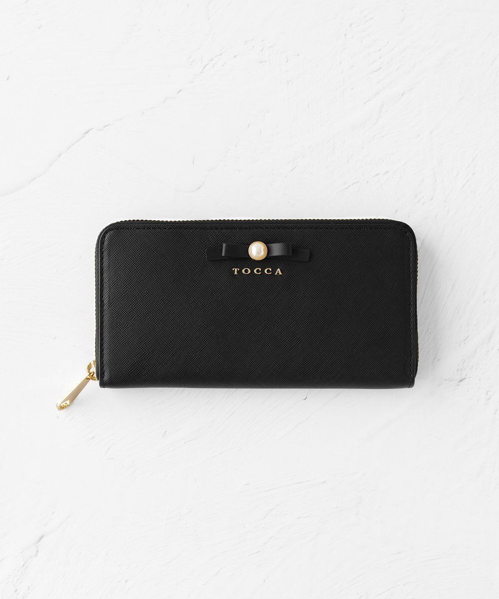 【トッカ/TOCCA】のPEARL KNOT LONGWALLET 長財布 インテリア・キッズ・メンズ・レディースファッション・服の通販 founy(ファニー) 　ファッション　Fashion　レディースファッション　Fashion for Women　ミニ財布・二つ折り財布　Wallets & Card Cases　2024年　2024　2024春夏・S/S　Spring/Summer 2024 SS24　おすすめ　Recommended / Our Picks　エレガント 上品　Elegant　パール　Pearl, Pearl Accent　ポケット　Pocket, Pocket Detail　メタル　Metal, Metal Parts　モチーフ　Motif, Design Theme　リボン　Ribbon, Bow　リュクス　Luxury, Elegant, High-End, Chic　ロマンティック　Romantic, Feminine Style　夏　Summer　S/S・春夏　SS, Spring/Summer, Warm Season　財布　Wallet, Purse　ブラック系|ID: prp329100004285762 ipo3291000000033483034