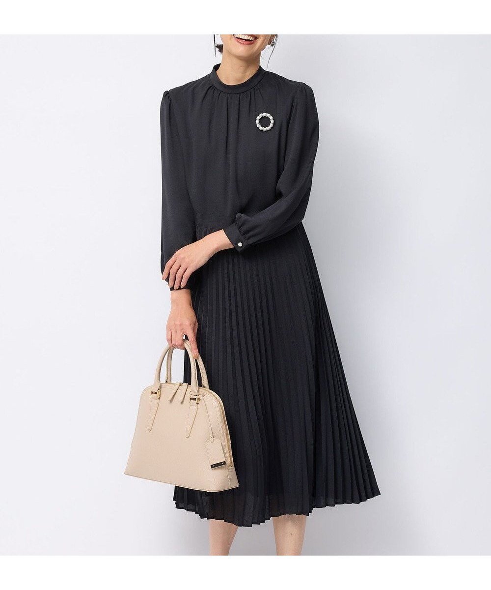 【23区/NIJYUSANKU】の【洗える】クリスタルアムンゼン ワンピース インテリア・キッズ・メンズ・レディースファッション・服の通販 founy(ファニー) 　ファッション　Fashion　レディースファッション　Ladies' Fashion Online　ワンピース　Dress　エレガント 上品　Elegant　洗える　Washable　ジャケット　Jacket　ツイード　Tweed　ドレープ　Drape　人気　Popularity　パール　Pearl　フォーマル　Formal　ワンポイント　One Point　A/W・秋冬　Aw・Autumn/Winter・Fw・Fall-Winter　S/S・春夏　Ss・Spring/Summer　夏　Summer　セレモニー　Ceremony　ブラック系|ID: prp329100004285790 ipo3291000000032602928