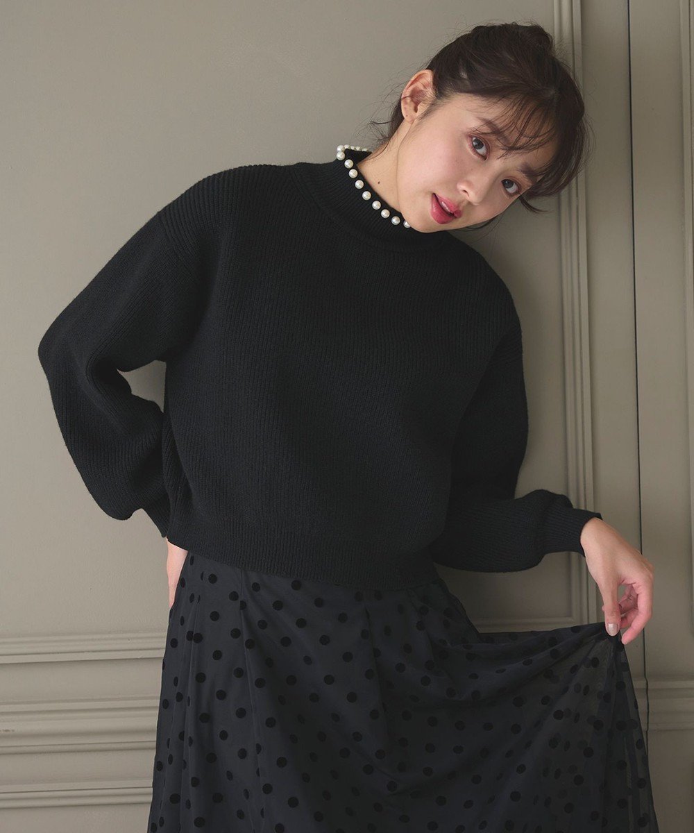 【フェルゥ/Feroux】のパール襟 ニット 人気、トレンドファッション・服の通販 founy(ファニー) 　ファッション　Fashion　レディースファッション　WOMEN　トップス・カットソー　Tops/Tshirt　ニット　Knit Tops　A/W・秋冬　Aw・Autumn/Winter・Fw・Fall-Winter　おすすめ　Recommend　オーガンジー　Organdy　コンパクト　Compact　セーター　Sweater　チュール　Tulle　バランス　Balance　パール　Pearl　ベーシック　Basic　再入荷　Restock/Back In Stock/Re Arrival　冬　Winter　 other-1|ID: prp329100004285797 ipo3291000000029751787