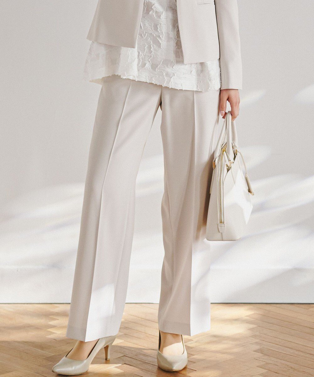 【23区/NIJYUSANKU】の【VERY3月号掲載/セットアップ対応】トリアセダブルジョーゼット フルレングス パンツ インテリア・キッズ・メンズ・レディースファッション・服の通販 founy(ファニー) 　雑誌掲載アイテム　Magazine Picks & Fashion Features　ファッション雑誌　Fashion Magazines　ヴェリィ　VERY　ファッション　Fashion　レディースファッション　Fashion for Women　セットアップ　Matching Sets　レディースパンツ・ボトムス　Pants & Trousers / Bottoms　洗える　Machine Washable　3月号　March Issue　ジャケット　Jacket, Outerwear　ジョーゼット　Georgette, Semi-Sheer Fabric　ストレッチ　Stretch, Stretchy Fabric　セットアップ　Set-Up, Coordinated Outfit　センター　Center, Center Line　雑誌　Magazine, Fashion Magazine　テーパード　Tapered, Tapered Pants　定番　Standard, Basic Item　ペプラム　Peplum, Flared Hem　ワイド　Wide, Wide Fit　A/W・秋冬　Autumn/Winter　S/S・春夏　SS, Spring/Summer, Warm Season　夏　Summer　2023春夏・S/S　Spring/Summer 2023 SS23　2023年　2023　セレモニー　Ceremony　ビジネス 仕事 通勤　Business / Work / Commuting　ベージュ系|ID: prp329100004285862 ipo3291000000035213616