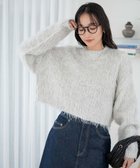 【ウィゴー/WEGO】のブラッシュニットショートプルオーバー ライトグレー|ID: prp329100004285885 ipo3291000000030075885