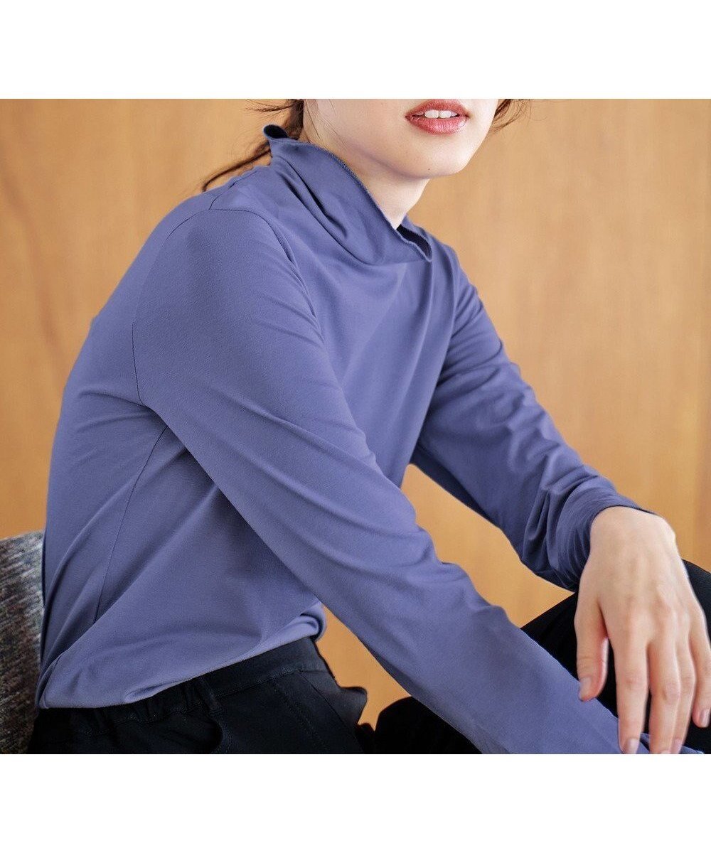 【エニー/ANY】のシアータートルネック インテリア・キッズ・メンズ・レディースファッション・服の通販 founy(ファニー) 　ファッション　Fashion　レディースファッション　Fashion for Women　トップス・カットソー　Cut & Sew Tops　シャツ・ブラウス・オフィスカジュアル　Elegant Blouses & Button-Ups　ロングTシャツ・Tシャツ　Longline T-Shirts & Tees　カットソー・ベーシックTシャツ　Cut-and-Sewn Tops / Stretch Tees & Basics　タートルネック・ハイネックトップス　Turtlenecks & High-Neck Tops　カットソー　Cut and Sewn Top　フィット　Fit, Slim Fit　ベーシック　Basic, Essential　エレガント 上品　Elegant　A/W・秋冬　Autumn/Winter　ブルー|ID: prp329100004286014 ipo3291000000036118669
