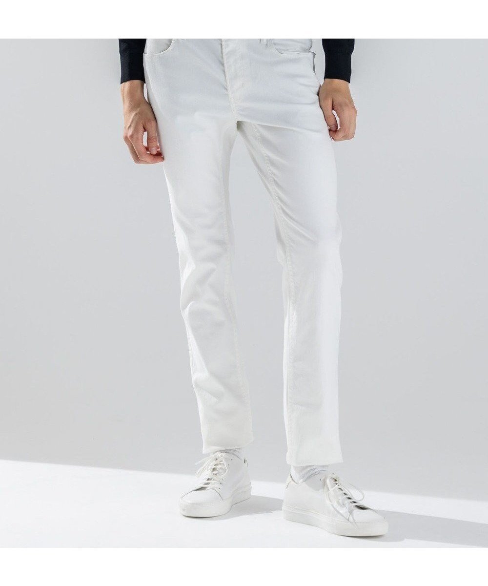【ジョゼフ オム/JOSEPH HOMME / MEN】の高リピートパンツ【抜群のストレッチ性/光沢素材】ハイパワーソフトストレッチ 5ポケットパンツ / STICK 5P インテリア・キッズ・メンズ・レディースファッション・服の通販 founy(ファニー) 　ファッション　Fashion　メンズファッション　Fashion for Men　ボトムス　Bottoms　ストレッチ　Stretch, Stretchy Fabric　ストレート　Straight, Straight Cut　スリム　Slim, Slim Fit　デニム　Denim, Jeans Material　ポケット　Pocket, Pocket Detail　人気　Popular, Best Seller　夏　Summer　S/S・春夏　SS, Spring/Summer, Warm Season　A/W・秋冬　Autumn/Winter　ホワイト系|ID: prp329100004286175 ipo3291000000034019876