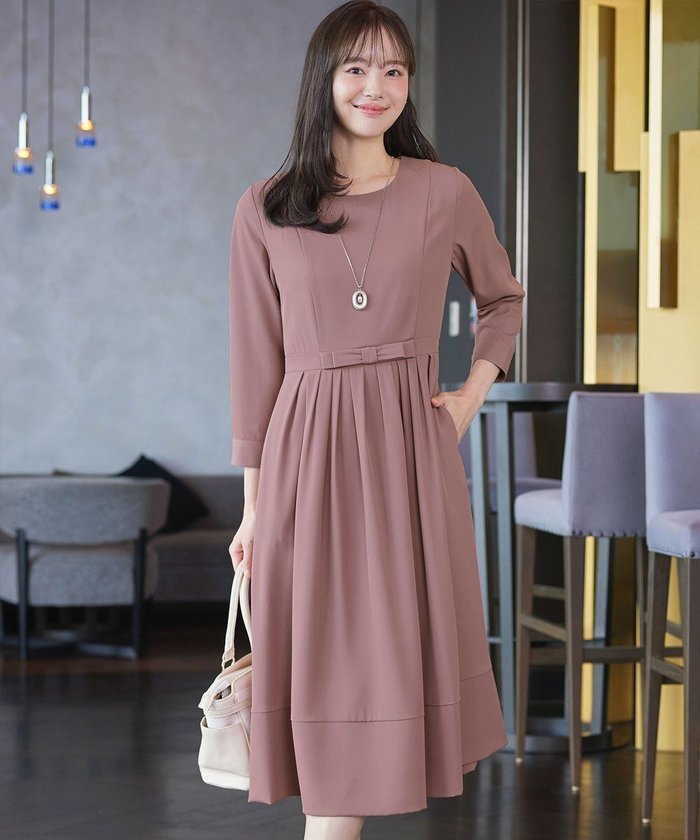 【ティアクラッセ/Tiaclasse】の【セレモニー・新色追加】リボンベルトフレアワンピース インテリア・キッズ・メンズ・レディースファッション・服の通販 founy(ファニー) https://founy.com/ ファッション Fashion レディースファッション Fashion for Women ワンピース Dresses ベルト&ウエストマーク Belts & Waist Accessories ウォッシャブル Machine Washable エレガント 上品 Elegant 春 Spring 洗える Machine Washable 秋 Autumn カフス Cuff Design シューズ Shoes, Footwear フィット Fit, Slim Fit フレア Flare, Flared ポケット Pocket, Pocket Detail ラウンド Round, Round Neck ランダム Random, Irregular リボン Ribbon, Bow 冬 Winter / This Winter A/W・秋冬 Autumn/Winter 再入荷 Restock / Back in Stock セレモニー Ceremony 入学式 Entrance Ceremony 新作・新入荷 New Arrivals / New In 結婚式 Wedding |ID: prp329100004286194 ipo3291000000035582308