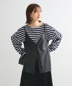 【グリーンパークス/Green Parks】 フェイクレザーキャミベスト人気、トレンドファッション・服の通販 founy(ファニー) ファッション Fashion レディースファッション WOMEN アウター Coat Outerwear トップス・カットソー Tops/Tshirt キャミソール / ノースリーブ No Sleeves ベスト/ジレ Gilets/Vests A/W・秋冬 Aw・Autumn/Winter・Fw・Fall-Winter S/S・春夏 Ss・Spring/Summer おすすめ Recommend クール Cool フェイクレザー Faux Leather フェミニン Feminine フロント Front ベスト Vest ポケット Pocket ラップ Wrap リボン Ribbon 今季 This Season 再入荷 Restock/Back In Stock/Re Arrival 夏 Summer |ID:prp329100004286330