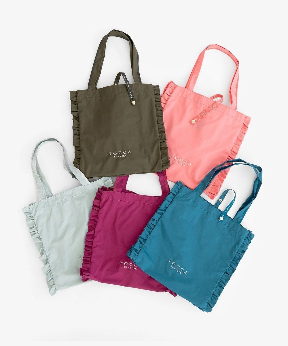 【トッカ/TOCCA】の【大人百花掲載】【A4サイズ対応・折りたたみ可】TRIM WAVES SUBBAG サブバッグ インテリア・キッズ・メンズ・レディースファッション・服の通販 founy(ファニー) 　ファッション　Fashion　レディースファッション　Fashion for Women　バッグ　Bags　コンパクト　Compact, Small Size　財布　Wallet, Purse　雑誌　Magazine, Fashion Magazine　トリミング　Trimming, Decorative Edge　人気　Popular, Best Seller　フェミニン　Feminine, Girly　フラット　Flat, Flat Shoes　フリル　Frill, Ruffle　ポケット　Pocket, Pocket Detail　ラップ　Wrap, Wrap Design　リュクス　Luxury, Elegant, High-End, Chic　ビジネス 仕事 通勤　Business / Work / Commuting　[新色]ダークブルー系|ID: prp329100004286589 ipo3291000000029755275