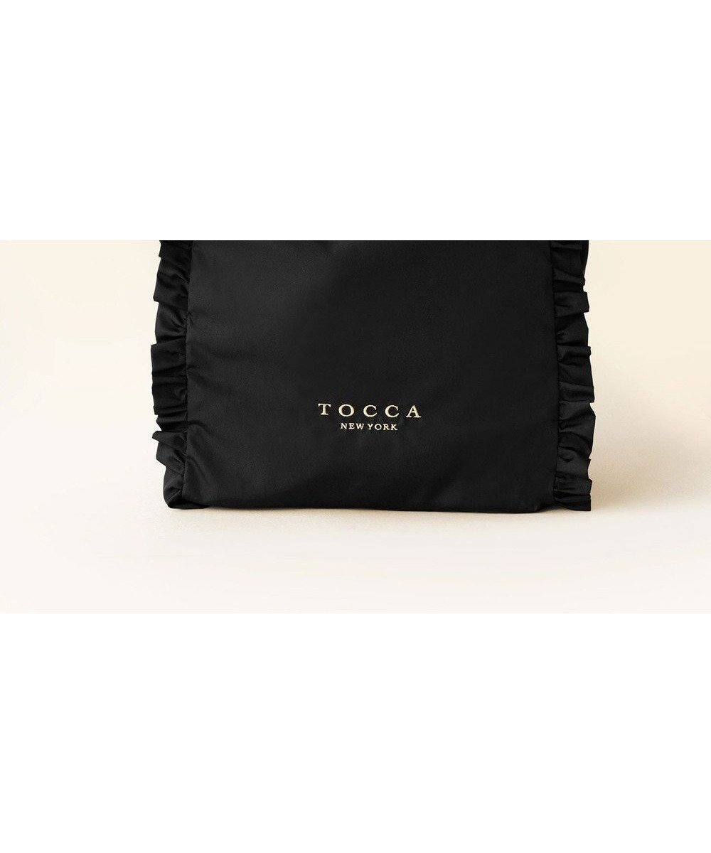 【トッカ/TOCCA】の【大人百花掲載】【A4サイズ対応・折りたたみ可】TRIM WAVES SUBBAG サブバッグ インテリア・キッズ・メンズ・レディースファッション・服の通販 founy(ファニー) 　ファッション　Fashion　レディースファッション　Fashion for Women　バッグ　Bags　コンパクト　Compact, Small Size　財布　Wallet, Purse　雑誌　Magazine, Fashion Magazine　トリミング　Trimming, Decorative Edge　人気　Popular, Best Seller　フェミニン　Feminine, Girly　フラット　Flat, Flat Shoes　フリル　Frill, Ruffle　ポケット　Pocket, Pocket Detail　ラップ　Wrap, Wrap Design　リュクス　Luxury, Elegant, High-End, Chic　ビジネス 仕事 通勤　Business / Work / Commuting　ブラック系|ID: prp329100004286589 ipo3291000000029755281