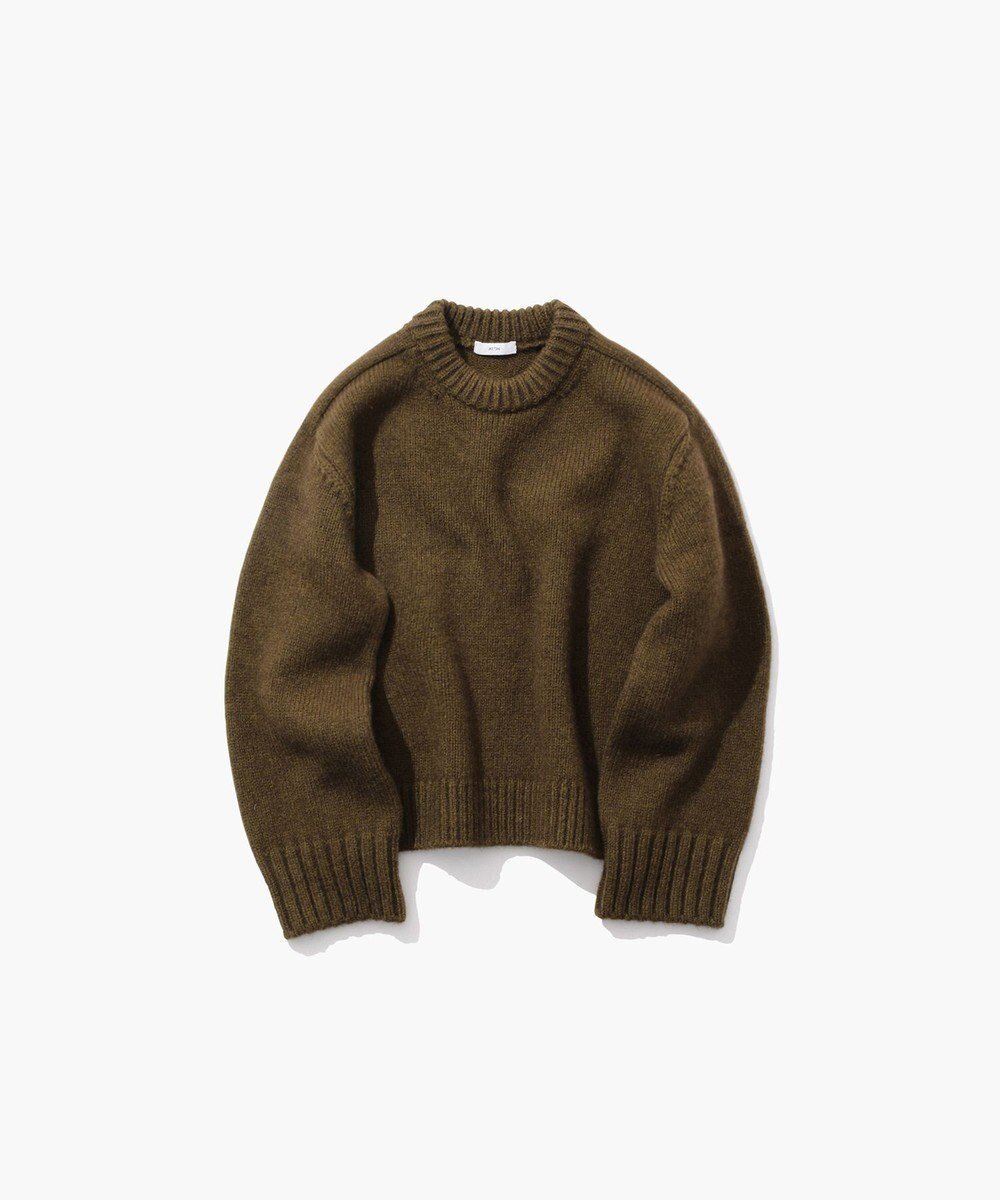 【エイトン/ATON】のYAK WOOL モックネックセーター インテリア・キッズ・メンズ・レディースファッション・服の通販 founy(ファニー) 　ファッション　Fashion　レディースファッション　WOMEN　トップス・カットソー　Tops/Tshirt　ニット　Knit Tops　A/W・秋冬　Aw・Autumn/Winter・Fw・Fall-Winter　セーター　Sweater　デニム　Denim　バランス　Balance　ワイド　Wide　夏　Summer　ベージュ系|ID: prp329100004286765 ipo3291000000029756150