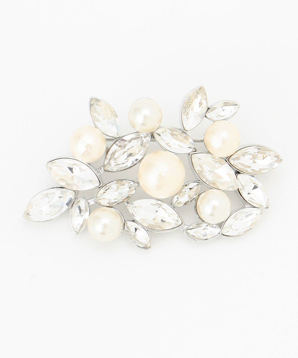 【ジェイ プレス/J.PRESS】のビジューパール ブローチ インテリア・キッズ・メンズ・レディースファッション・服の通販 founy(ファニー) 　ファッション　Fashion　レディースファッション　Fashion for Women　おすすめ　Recommended / Our Picks　アクセサリー　Fashion Accessories　ギフト プレゼント　Gift / Present　クリスタル　Crystal, Swarovski　ショール　Shawl, Wrap　シンプル　Simple, Minimal　ジャケット　Jacket, Outerwear　セレモニー　Ceremony　パール　Pearl, Pearl Accent　フラワー　Flower, Floral　ブローチ　Brooch, Pin Brooch　エレガント 上品　Elegant　シルバー系|ID: prp329100004286958 ipo3291000000034664700