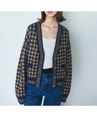 【グレース コンチネンタル/GRACE CONTINENTAL】のチェックルーズニットカーディガン 人気、トレンドファッション・服の通販 founy(ファニー) ファッション Fashion レディースファッション WOMEN トップス・カットソー Tops/Tshirt ニット Knit Tops カーディガン Cardigans A/W・秋冬 Aw・Autumn/Winter・Fw・Fall-Winter おすすめ Recommend カーディガン Cardigan ショート Short セットアップ Set Up チェック Check ツイード Tweed バランス Balance ロング Long ワイド Wide 今季 This Season thumbnail イエロー|ID: prp329100004288150 ipo3291000000029762910