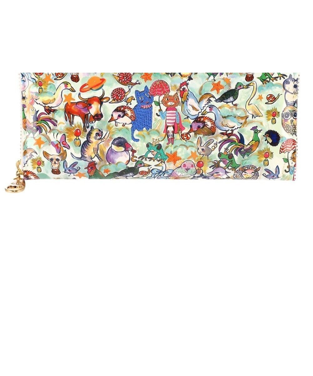 【ツモリチサト キャリー/tsumori chisato CARRY】の森のどうぶつたち ラウンドファスナー長財布 インテリア・キッズ・メンズ・レディースファッション・服の通販 founy(ファニー) 　ファッション　Fashion　レディースファッション　WOMEN　財布　Wallets　バランス　Balance　プリント　Print　ラウンド　Round　財布　Wallet　ホワイト|ID: prp329100004288222 ipo3291000000029763238