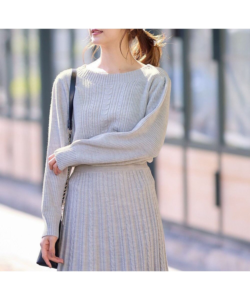 【エニィ スィス/any SiS】の【セットアップ対応】スフレショート丈 プルオーバー インテリア・キッズ・メンズ・レディースファッション・服の通販 founy(ファニー) 　ファッション　Fashion　レディースファッション　Fashion for Women　トップス・カットソー　Cut & Sew Tops　ニット　Knit Tops & Sweaters　カジュアルプルオーバー・ニットトップス　Pullovers & Knit Tops / Casual Pullovers　セットアップ　Matching Sets　レディーストップス・ブラウス　Tops & Blouses / Assorted Women's Tops　アクリル　Acrylic Material　カーディガン　Cardigan, Knitwear　ショート　Short, Short Length　セットアップ　Set-Up, Coordinated Outfit　セーター　Sweater, Knitwear　トレンド　Trend, Trending Now　フェミニン　Feminine, Girly　A/W・秋冬　Autumn/Winter　ライトグレー|ID: prp329100004288535 ipo3291000000034595143