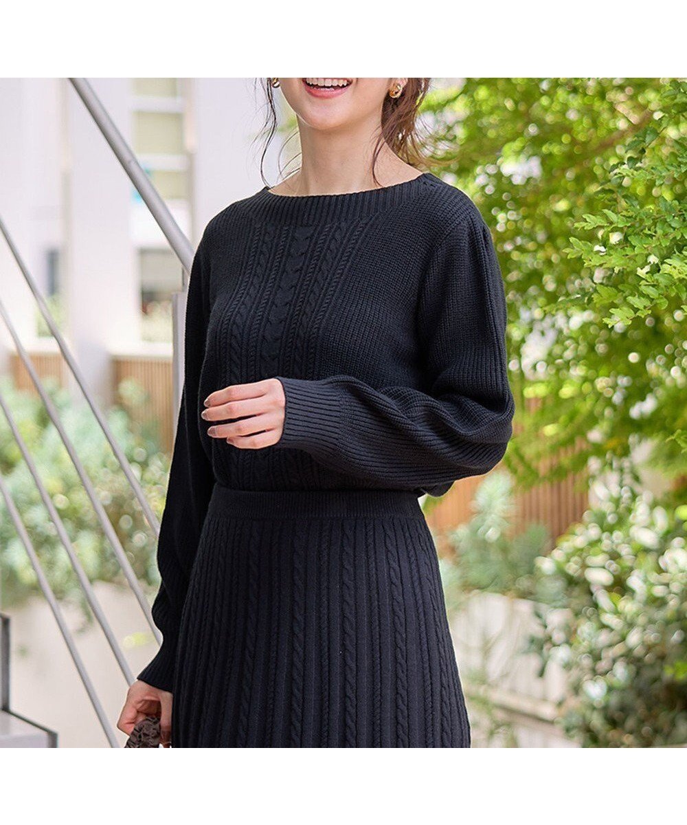 【エニィ スィス/any SiS】の【セットアップ対応】スフレショート丈 プルオーバー インテリア・キッズ・メンズ・レディースファッション・服の通販 founy(ファニー) 　ファッション　Fashion　レディースファッション　Fashion for Women　トップス・カットソー　Cut & Sew Tops　ニット　Knit Tops & Sweaters　カジュアルプルオーバー・ニットトップス　Pullovers & Knit Tops / Casual Pullovers　セットアップ　Matching Sets　レディーストップス・ブラウス　Tops & Blouses / Assorted Women's Tops　アクリル　Acrylic Material　カーディガン　Cardigan, Knitwear　ショート　Short, Short Length　セットアップ　Set-Up, Coordinated Outfit　セーター　Sweater, Knitwear　トレンド　Trend, Trending Now　フェミニン　Feminine, Girly　A/W・秋冬　Autumn/Winter　ネイビー|ID: prp329100004288535 ipo3291000000034595144