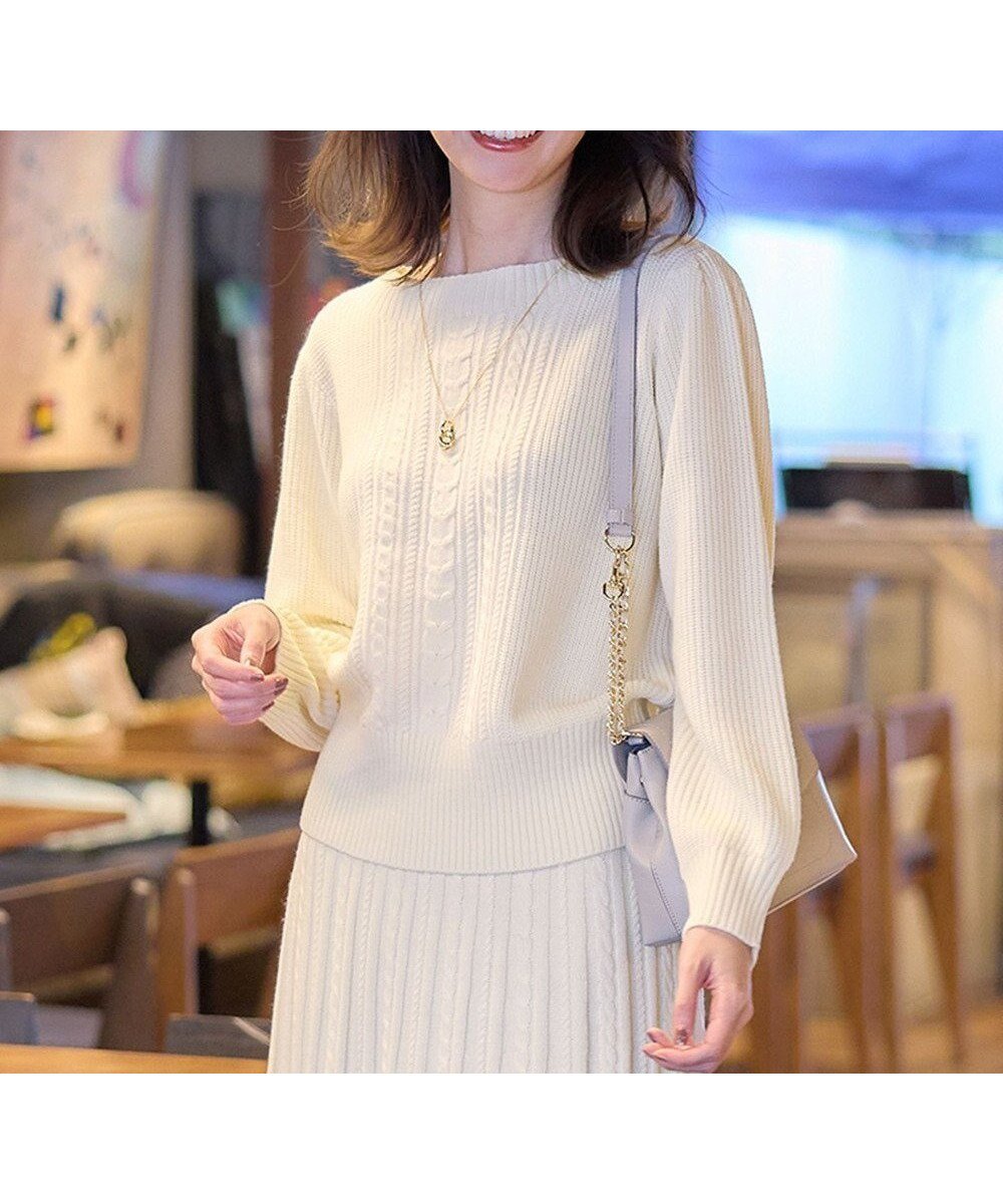 【エニィ スィス/any SiS】の【セットアップ対応】スフレショート丈 プルオーバー インテリア・キッズ・メンズ・レディースファッション・服の通販 founy(ファニー) 　ファッション　Fashion　レディースファッション　Fashion for Women　トップス・カットソー　Cut & Sew Tops　ニット　Knit Tops & Sweaters　カジュアルプルオーバー・ニットトップス　Pullovers & Knit Tops / Casual Pullovers　セットアップ　Matching Sets　レディーストップス・ブラウス　Tops & Blouses / Assorted Women's Tops　アクリル　Acrylic Material　カーディガン　Cardigan, Knitwear　ショート　Short, Short Length　セットアップ　Set-Up, Coordinated Outfit　セーター　Sweater, Knitwear　トレンド　Trend, Trending Now　フェミニン　Feminine, Girly　A/W・秋冬　Autumn/Winter　アイボリー|ID: prp329100004288535 ipo3291000000034595145