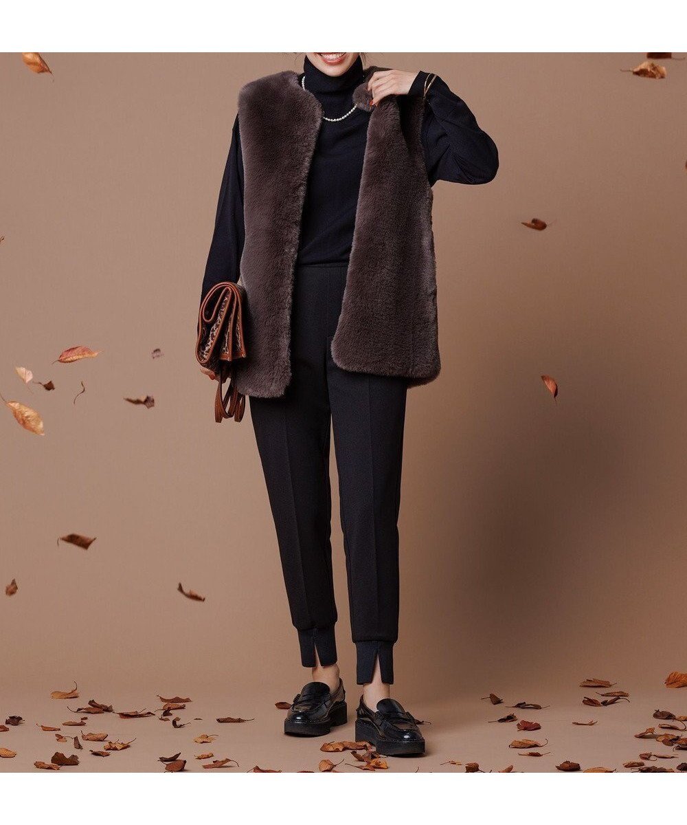 【アンフィーロ 自由区/UNFILO】の【裏起毛】beauty warm 最愛 ジョグパン 人気、トレンドファッション・服の通販 founy(ファニー) 　ファッション　Fashion　レディースファッション　Fashion for Women　パンツ　Pants & Trousers　春　Spring　秋　Autumn　ジョーゼット　Georgette, Semi-Sheer Fabric　スリット　Slit, Slit Detail　センター　Center, Center Line　ワイド　Wide, Wide Fit　A/W・秋冬　Autumn/Winter　おすすめ　Recommended / Our Picks　エレガント 上品　Elegant　 other-1|ID: prp329100004289001 ipo3291000000034608814