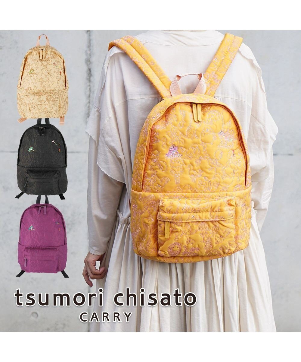 【ツモリチサト キャリー/tsumori chisato CARRY】の森のどうぶつ刺繍 バックパック/リュック インテリア・キッズ・メンズ・レディースファッション・服の通販 founy(ファニー) 　ファッション　Fashion　レディースファッション　WOMEN　バッグ　Bag　カラフル　Colorful　バランス　Balance　リュック　Ruck Sack　オレンジ|ID: prp329100004289054 ipo3291000000029766973