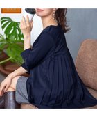 【ティアクラッセ/Tiaclasse】の【洗える・スマート裏起毛】バックプリーツチュニックブラウス ネイビー|ID: prp329100004289113 ipo3291000000031809236