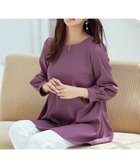 【ティアクラッセ/Tiaclasse】の【洗える】キーネックバックフレアチュニックブラウス ピンク|ID: prp329100004289192 ipo3291000000030872861