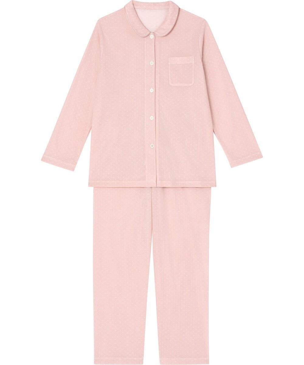 【ウィング/Wing】のパジャマ 長袖 長ズボン さらさらとした肌ざわり 接結天竺素材(肌側) すっきりとしたシルエット シャツタイプ レディース EP5064 ウイング/ワコール インテリア・キッズ・メンズ・レディースファッション・服の通販 founy(ファニー) ファッション Fashion レディースファッション Fashion for Women トップス・カットソー Cut & Sew Tops シャツ・ブラウス・オフィスカジュアル Elegant Blouses & Button-Ups シンプル Simple, Minimal センター Center, Center Line ドット Polka Dot, Dot Pattern 長袖 Long Sleeve, Full Sleeve パジャマ Pajamas, Sleepwear ピンク|ID: prp329100004289619 ipo3291000000033465390