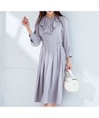 【ティアクラッセ/Tiaclasse】の【洗える】ラッフルフリルワンピース サックスグレー|ID: prp329100004289724 ipo3291000000031976820