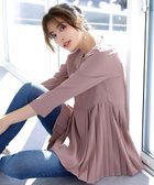 【ティアクラッセ/Tiaclasse】の【洗える】 サイドプリーツ長袖チュニックブラウス ピンク|ID: prp329100004289968 ipo3291000000030880856