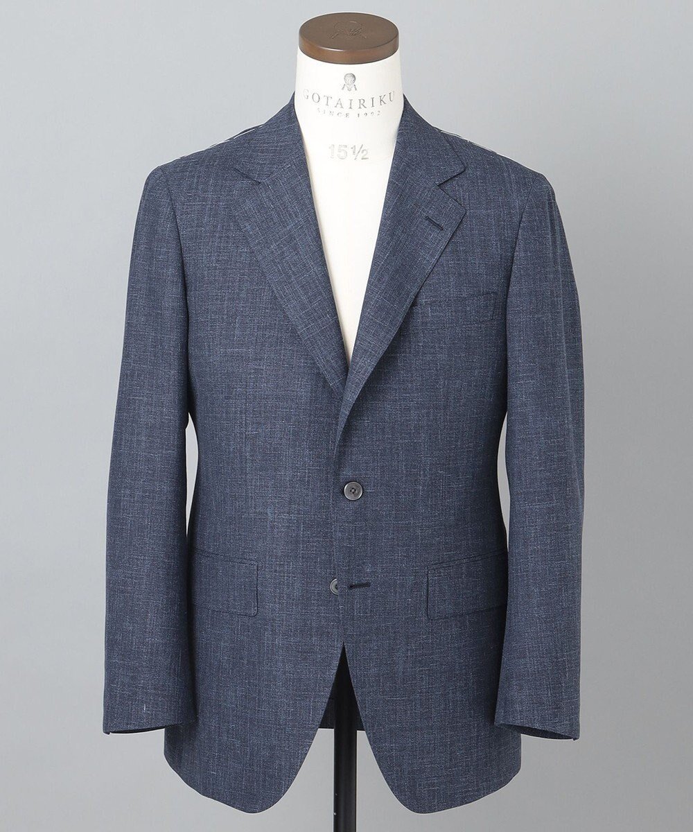 【五大陸/gotairiku / MEN】の【Loro Piana】SUMMERTIME インテリア・キッズ・メンズ・レディースファッション・服の通販 founy(ファニー) 　ファッション　Fashion　メンズファッション　MEN　アウター　Coats Outerwear/Men　テーラードジャケット　Tailored Jackets　イタリア　Italy　春　Spring　キュプラ　Cupra　シェイプ　Shape　ジャケット　Jacket　定番　Standard　ヘリンボーン　Herringbone　別注　Special Order　レギュラー　Regular　S/S・春夏　Ss・Spring/Summer　夏　Summer　ネイビー系|ID: prp329100004290230 ipo3291000000029772142