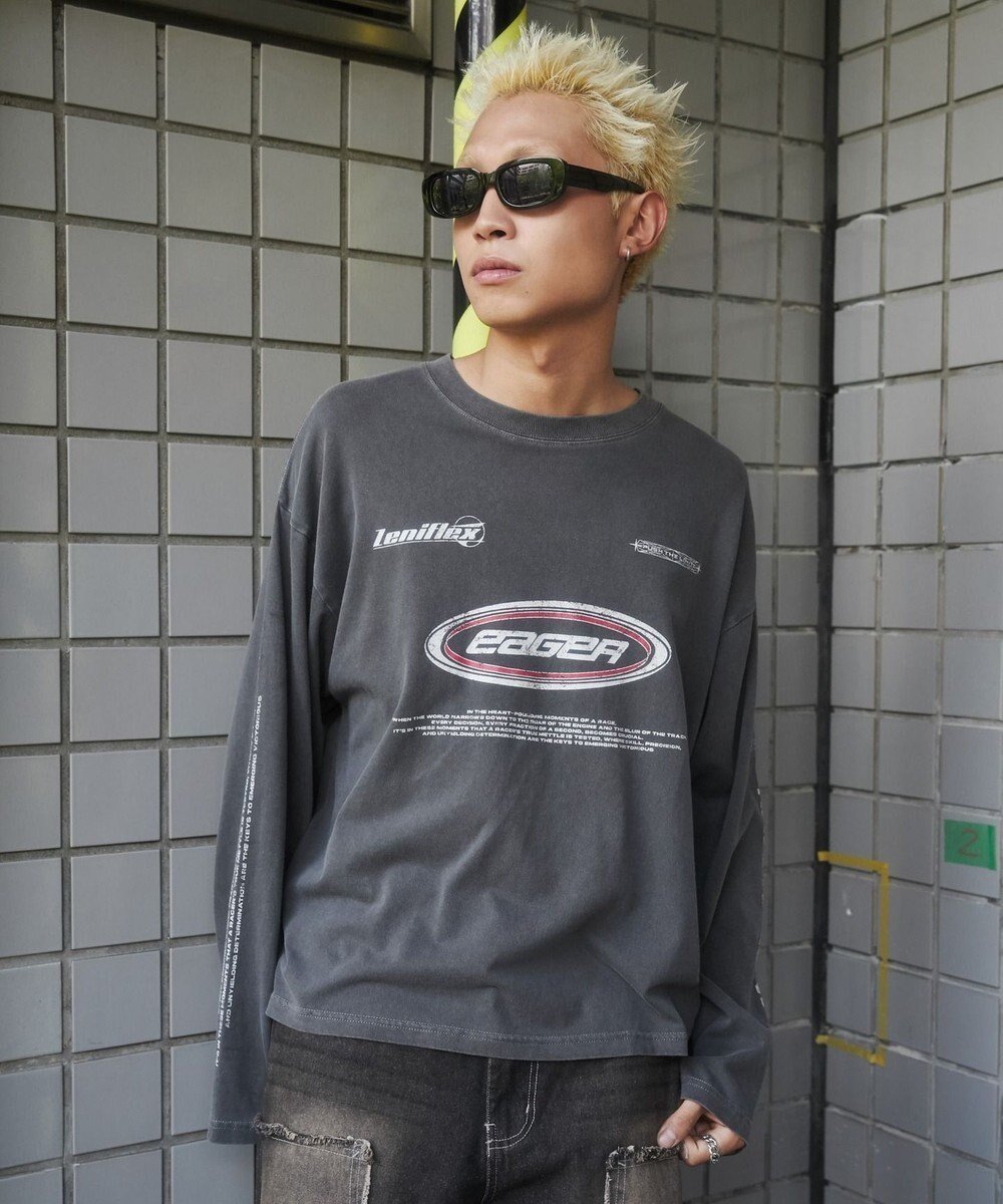 【ウィゴー/WEGO / MEN】のピグメントスリーブロゴT(LS) インテリア・キッズ・メンズ・レディースファッション・服の通販 founy(ファニー) 　ファッション　Fashion　メンズファッション　MEN　トップス・カットソー　Tops/Tshirt/Men　シャツ　Shirts　春　Spring　カットソー　Cut And Sew　スマホ　Smartphone　ダメージ　Damage　トレンド　Trend　ビッグ　Big　フロント　Front　プリント　Print　プリーツ　Pleats　半袖　Short Sleeve　A/W・秋冬　Aw・Autumn/Winter・Fw・Fall-Winter　おすすめ　Recommend　夏　Summer　柄2|ID: prp329100004290304 ipo3291000000029772301