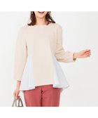 【エニィ スィス/any SiS】の【洗える】異素材コンビペプラム トップス アイボリー|ID: prp329100004290679 ipo3291000000033588701