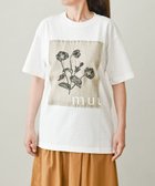 【ムーク/muuc】の〈コットン100% 透けにくい厚みの6.2オンス〉ポピー花刺繍の Tシャツ ホワイトブラック|ID: prp329100004290860 ipo3291000000030011644