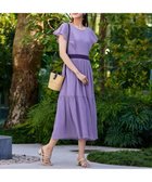 【ティアクラッセ/Tiaclasse】の【洗える】シフォンチェック配色フリルワンピース ラベンダー×パープル|ID: prp329100004291599 ipo3291000000031972612
