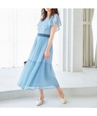 【ティアクラッセ/Tiaclasse】の【洗える】シフォンチェック配色フリルワンピース サックス×ブルー|ID: prp329100004291599 ipo3291000000031972616