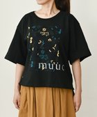 【ムーク/muuc】の〈オープンエンド糸使用ドライタッチコットン生地〉筆記帳刺繍オーバーサイズTシャツ ブラック|ID: prp329100004293630 ipo3291000000030011648