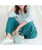 【23区/NIJYUSANKU】の【CLASSY. 9月号掲載/WEB限定カラーあり】LIBECO ベーシック シャツ 【WEB限定】ピーコックグリーンストライプ|ID: prp329100004293725 ipo3291000000029788093