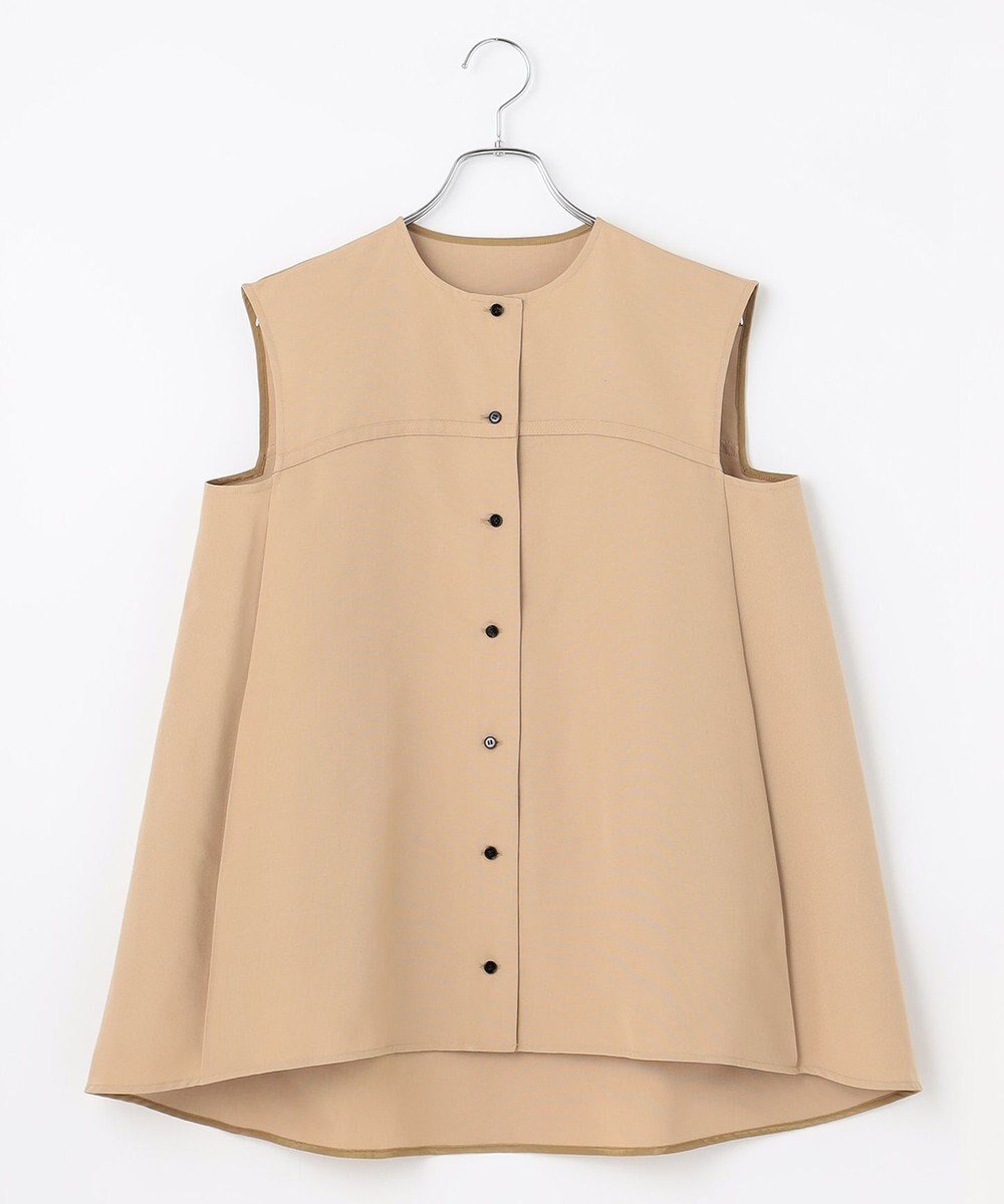 【ハッシュニュアンス/#Newans】の【ANSWER for シティライフ】ヨークデザインノースリーブブラウス インテリア・キッズ・メンズ・レディースファッション・服の通販 founy(ファニー) 　ファッション　Fashion　レディースファッション　Fashion for Women　トップス・カットソー　Cut & Sew Tops　キャミソール&ノースリーブ　Camisoles & Sleeveless Tops　シャツ・ブラウス・オフィスカジュアル　Elegant Blouses & Button-Ups　グログラン　Grosgrain, Grosgrain Ribbon　ノースリーブ　Sleeveless, No-Sleeve　フォルム　Silhouette, Form　ヨーク　Yoke, Yoke Design　夏　Summer　春　Spring　S/S・春夏　SS, Spring/Summer, Warm Season　ベージュ系|ID: prp329100004293765 ipo3291000000034424074