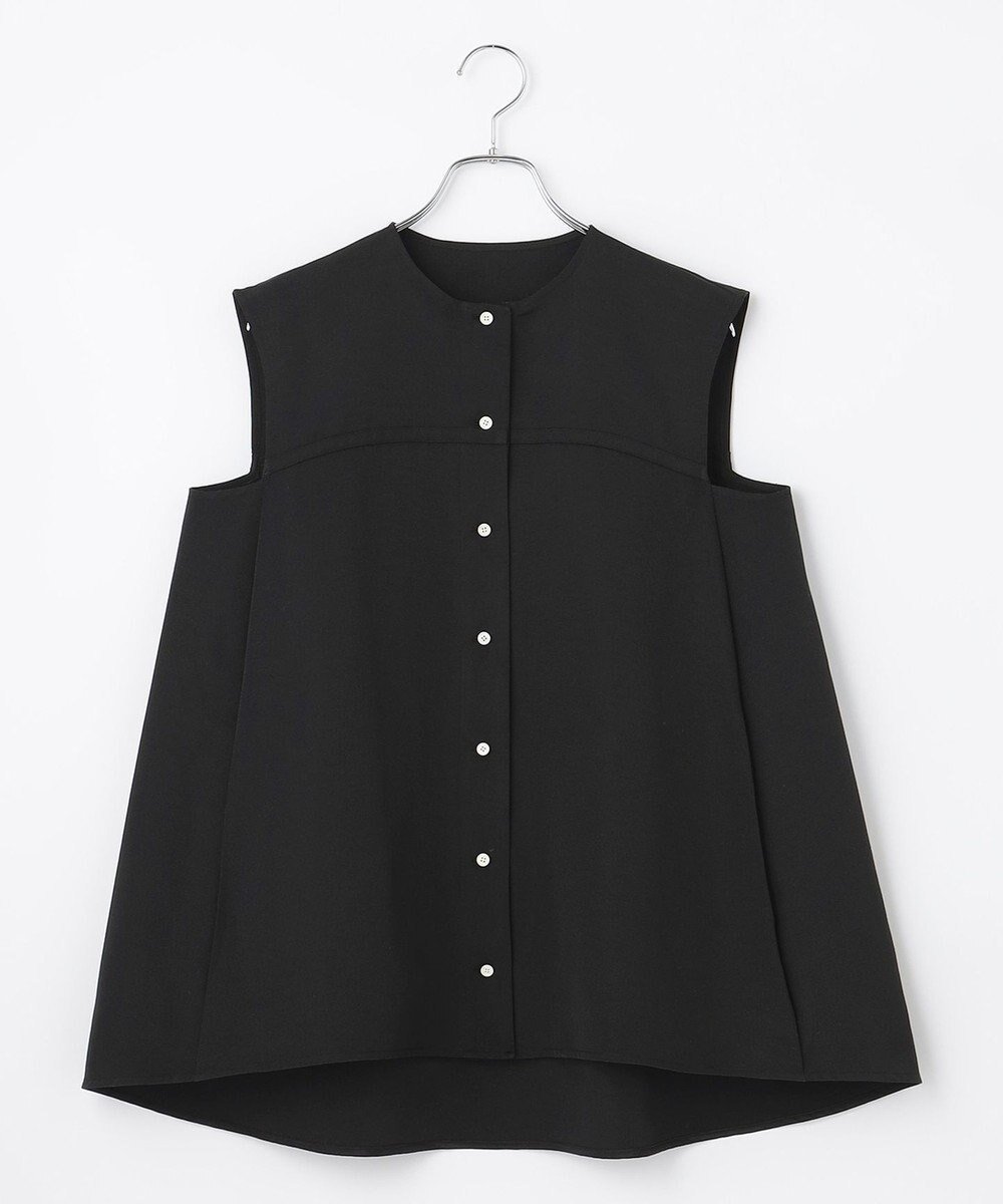 【ハッシュニュアンス/#Newans】の【ANSWER for シティライフ】ヨークデザインノースリーブブラウス インテリア・キッズ・メンズ・レディースファッション・服の通販 founy(ファニー) 　ファッション　Fashion　レディースファッション　Fashion for Women　トップス・カットソー　Cut & Sew Tops　キャミソール&ノースリーブ　Camisoles & Sleeveless Tops　シャツ・ブラウス・オフィスカジュアル　Elegant Blouses & Button-Ups　グログラン　Grosgrain, Grosgrain Ribbon　ノースリーブ　Sleeveless, No-Sleeve　フォルム　Silhouette, Form　ヨーク　Yoke, Yoke Design　夏　Summer　春　Spring　S/S・春夏　SS, Spring/Summer, Warm Season　ブラック系|ID: prp329100004293765 ipo3291000000034424075