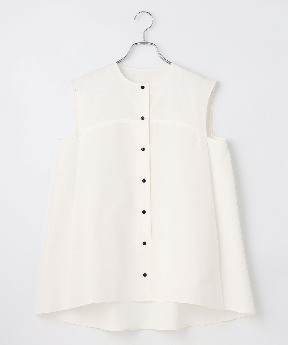 【ハッシュニュアンス/#Newans】の【ANSWER for シティライフ】ヨークデザインノースリーブブラウス インテリア・キッズ・メンズ・レディースファッション・服の通販 founy(ファニー) 　ファッション　Fashion　レディースファッション　Fashion for Women　トップス・カットソー　Cut & Sew Tops　キャミソール&ノースリーブ　Camisoles & Sleeveless Tops　シャツ・ブラウス・オフィスカジュアル　Elegant Blouses & Button-Ups　グログラン　Grosgrain, Grosgrain Ribbon　ノースリーブ　Sleeveless, No-Sleeve　フォルム　Silhouette, Form　ヨーク　Yoke, Yoke Design　夏　Summer　春　Spring　S/S・春夏　SS, Spring/Summer, Warm Season　ホワイト系|ID: prp329100004293765 ipo3291000000034424076