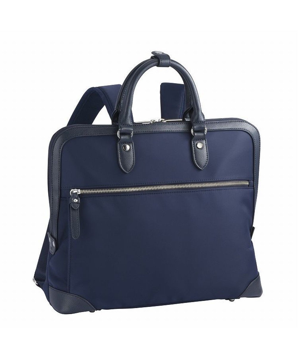 【エースバッグズアンドラゲッジ/ACE BAGS & LUGGAGE】のace.GENE エルビーサック2 リュックサック 13.3インチ A4サイズ 17301 インテリア・キッズ・メンズ・レディースファッション・服の通販 founy(ファニー) 　ファッション　Fashion　レディースファッション　WOMEN　バッグ　Bag　コンパクト　Compact　抗菌　Antibacterial　スタイリッシュ　Stylish　スリム　Slim　フォルム　Form　フロント　Front　ポケット　Pocket　リップ　Lip　リュック　Ruck Sack　ビジネス 仕事 通勤　Business　ネイビー|ID: prp329100004293782 ipo3291000000029788323